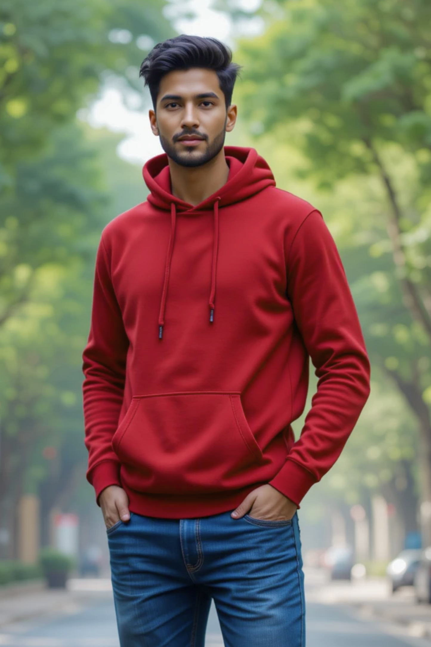 Crimson Blaze Red Hoodie