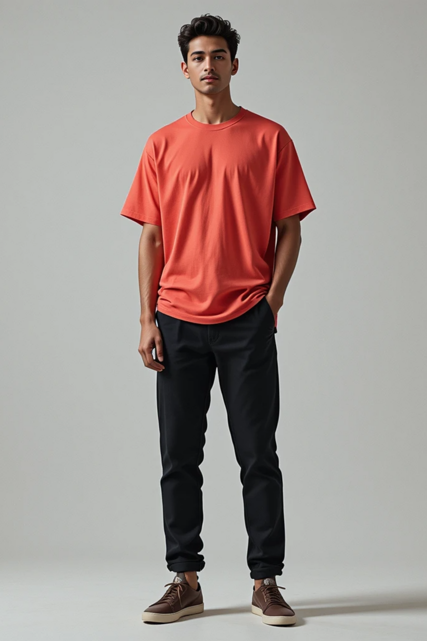 Coral Horizon Oversized T-Shirt