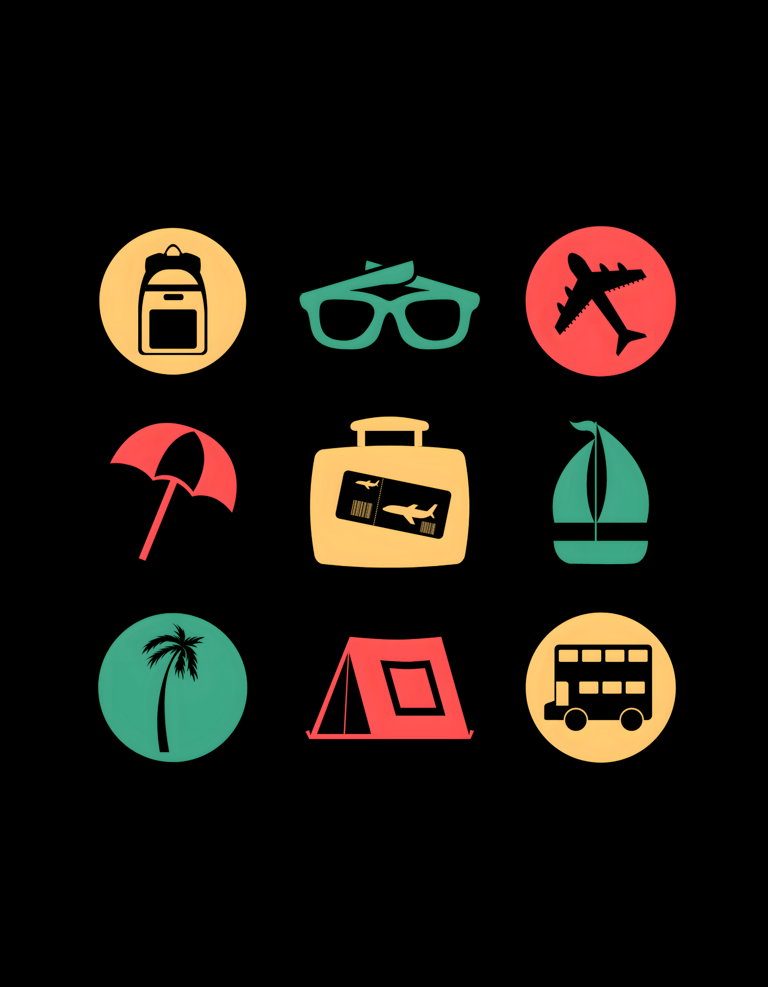 Travel Icons Sweatshirt - The Khoj Store