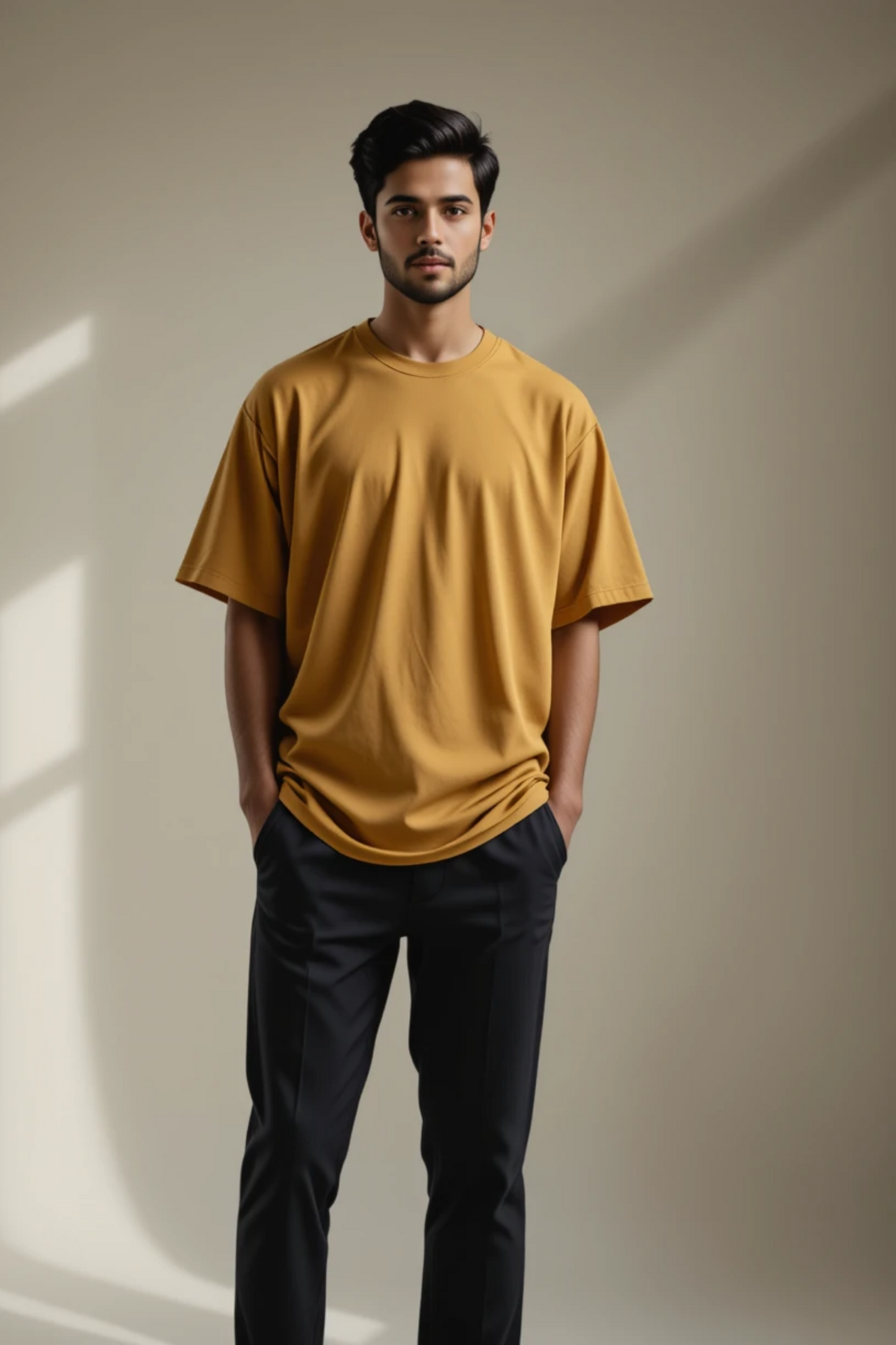 Golden Horizon Mustard Yellow Oversized T-Shirt