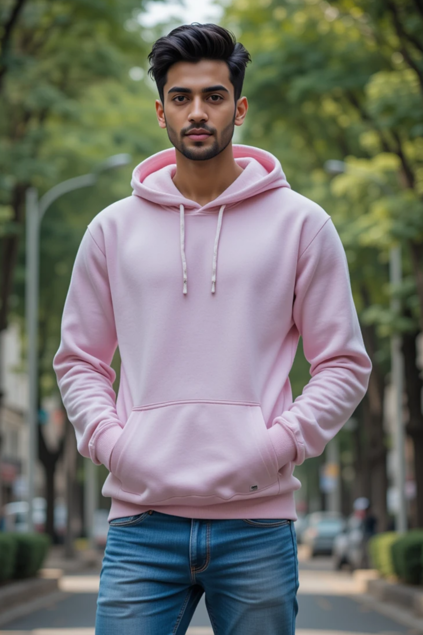 Peach Glow Light Baby Pink Hoodie