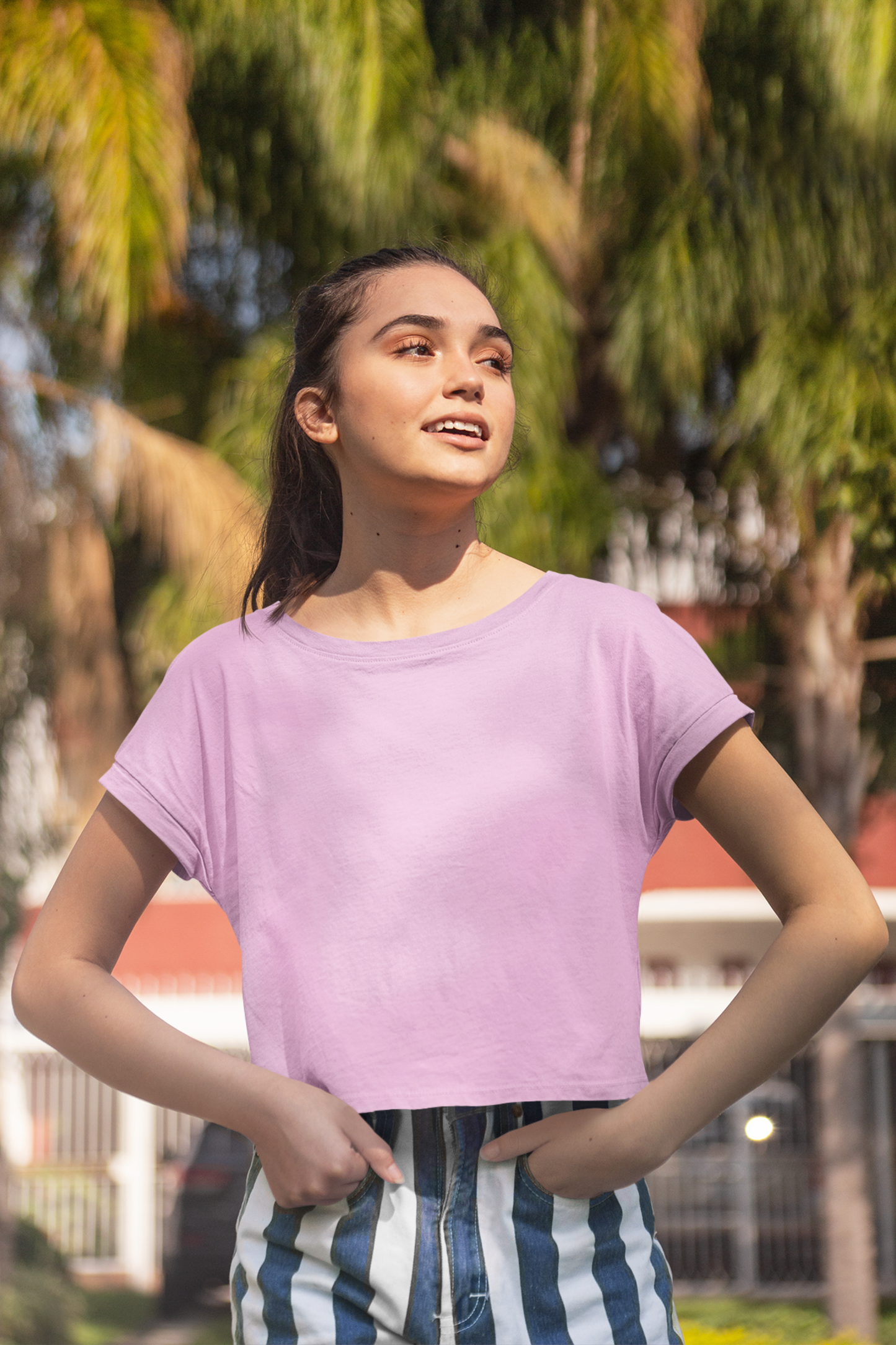 Rose Glow Baby Pink Crop Top