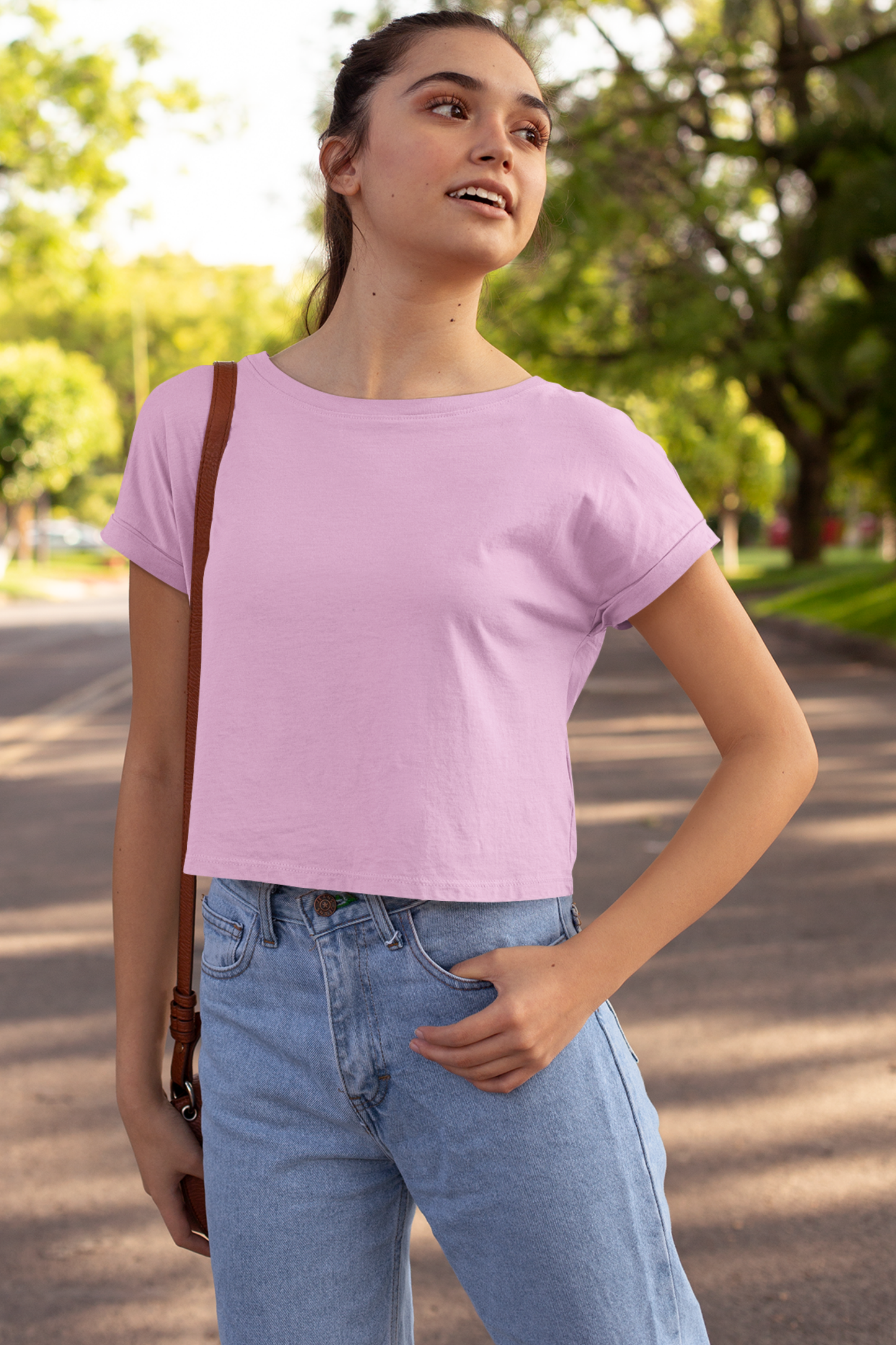 Rose Glow Baby Pink Crop Top