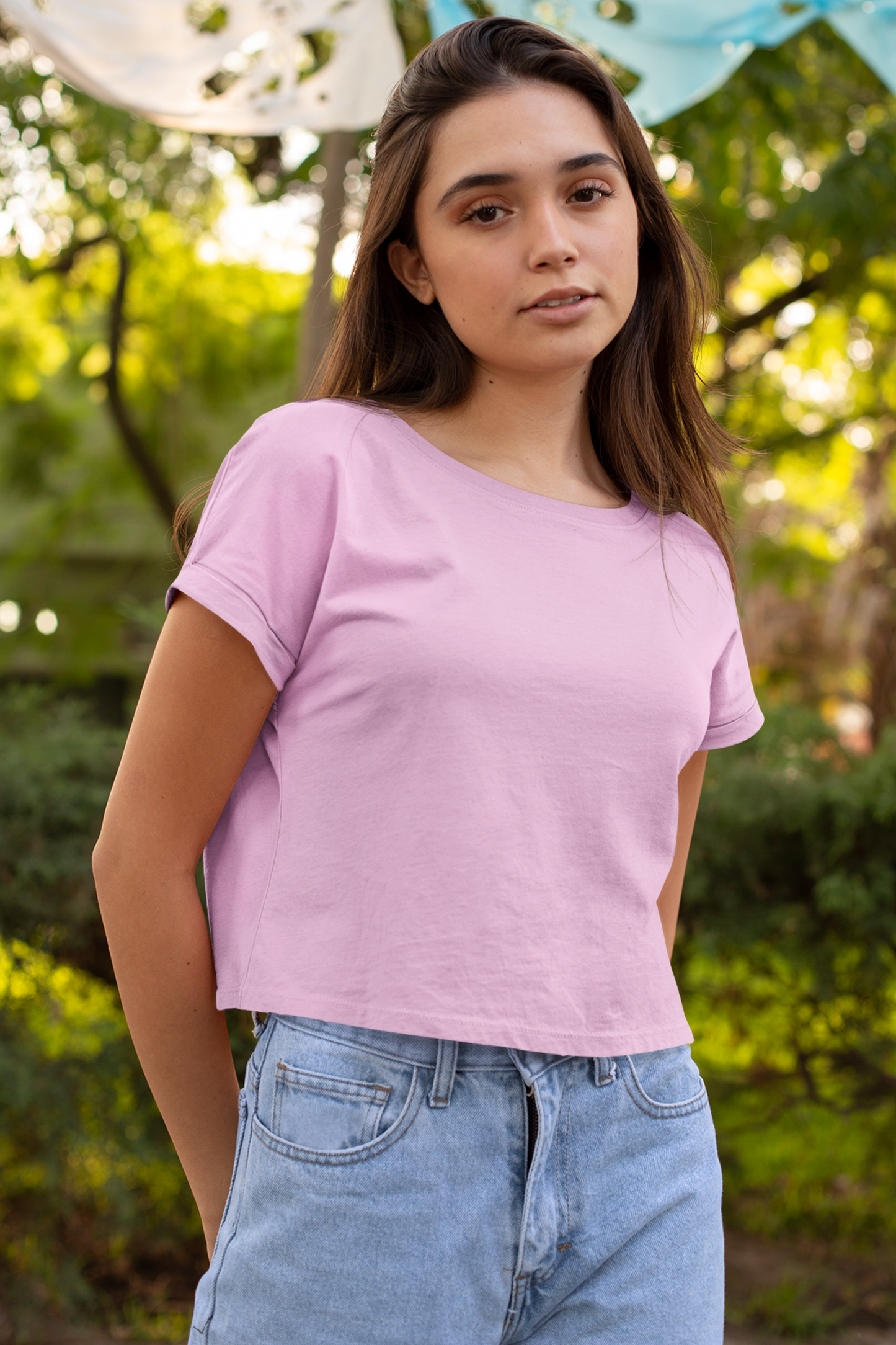 Rose Glow Baby Pink Crop Top