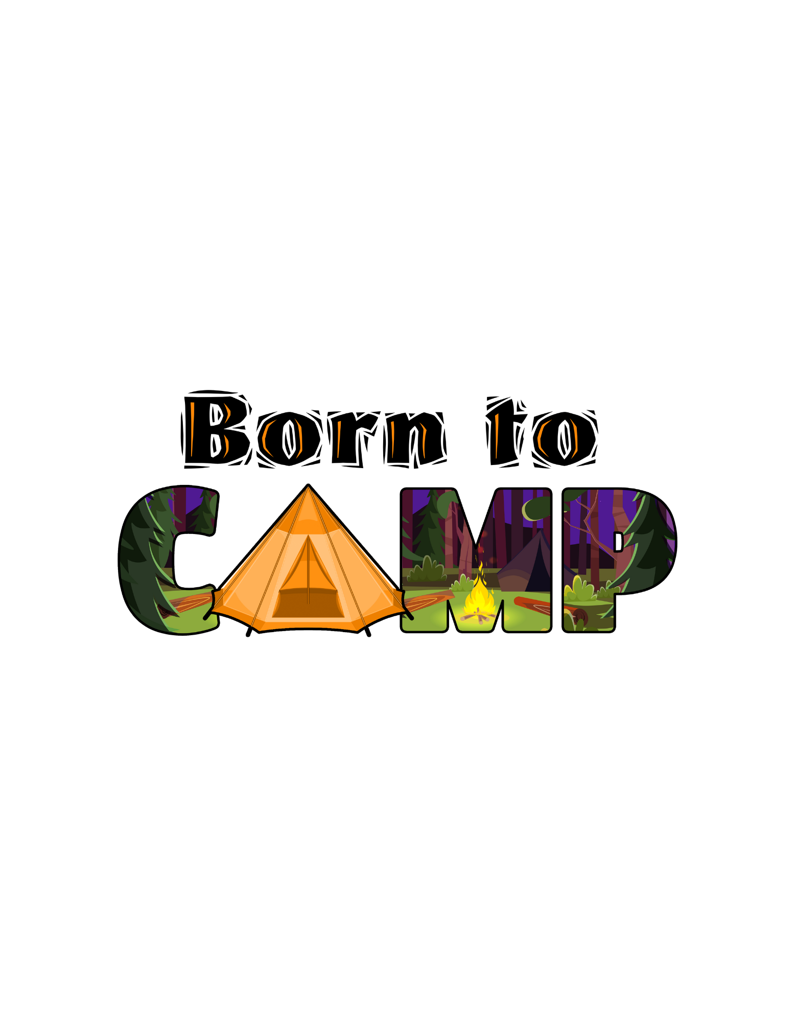 Born To Camp T-Shirt - The Khoj Store