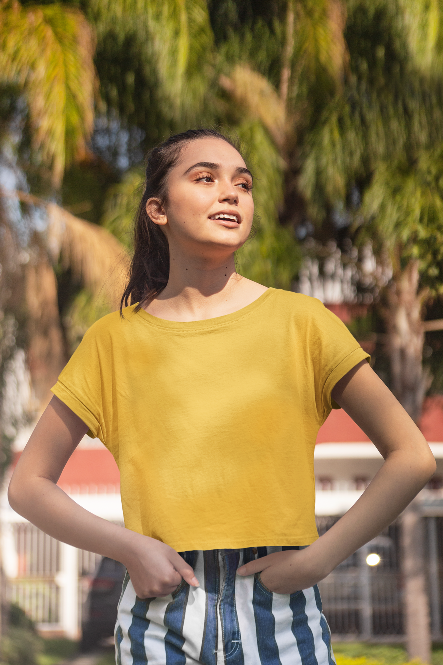 Sunrise Golden Yellow Crop Top