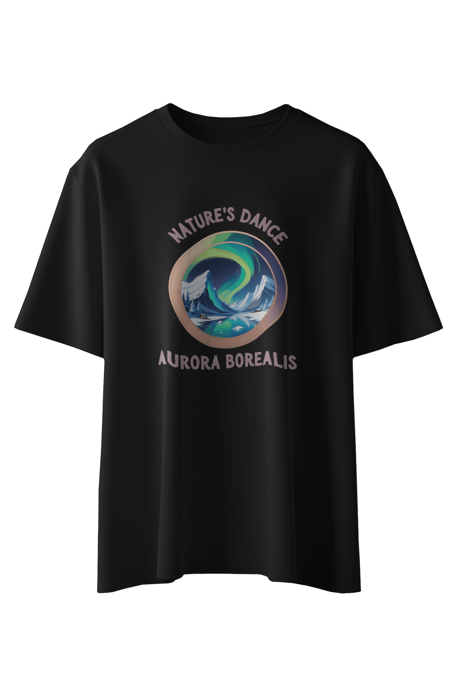 Nature's Dance: Aurora Borealis T-Shirt - The Khoj Store