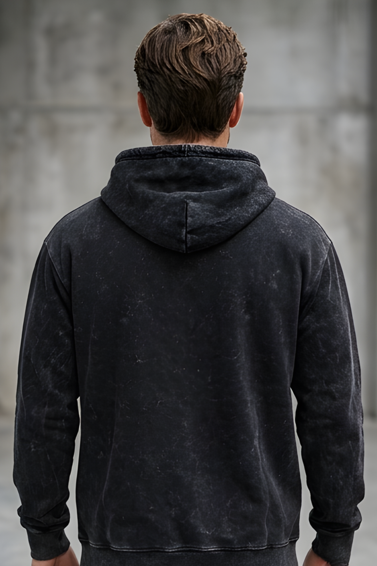 Black Acid Wash Hoodie