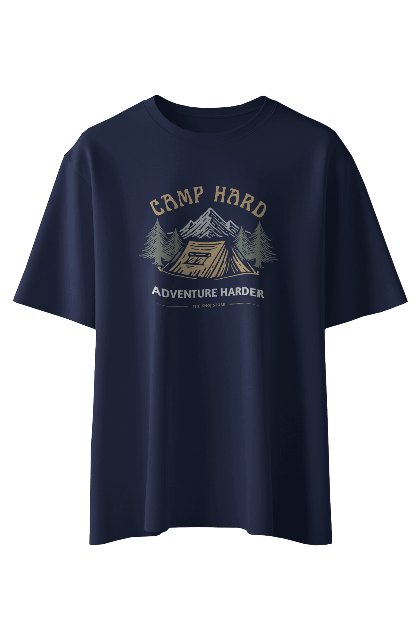 Camp Hard, Adventure Harder T-Shirt - The Khoj Store