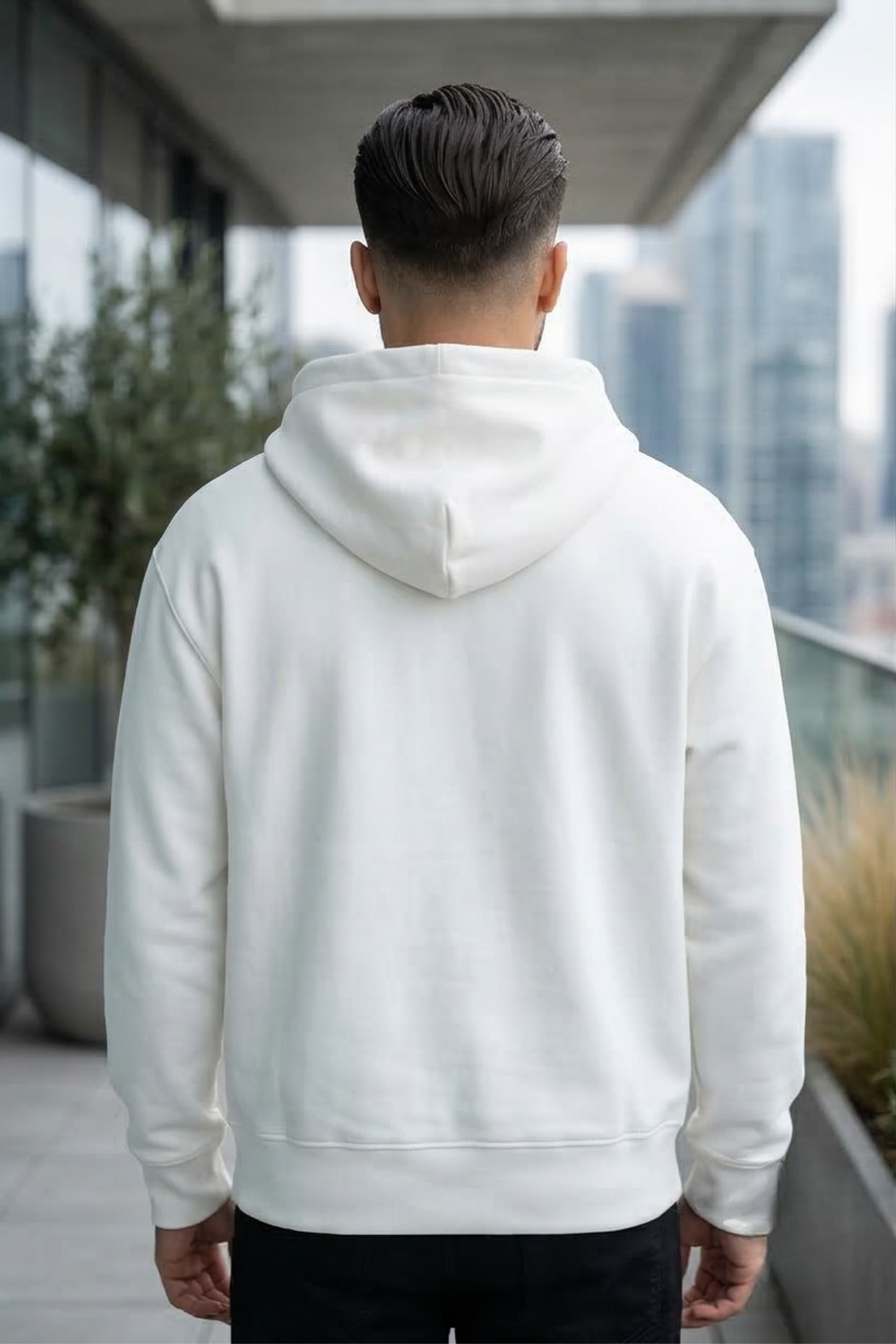 Classic White Zipper Hoodie