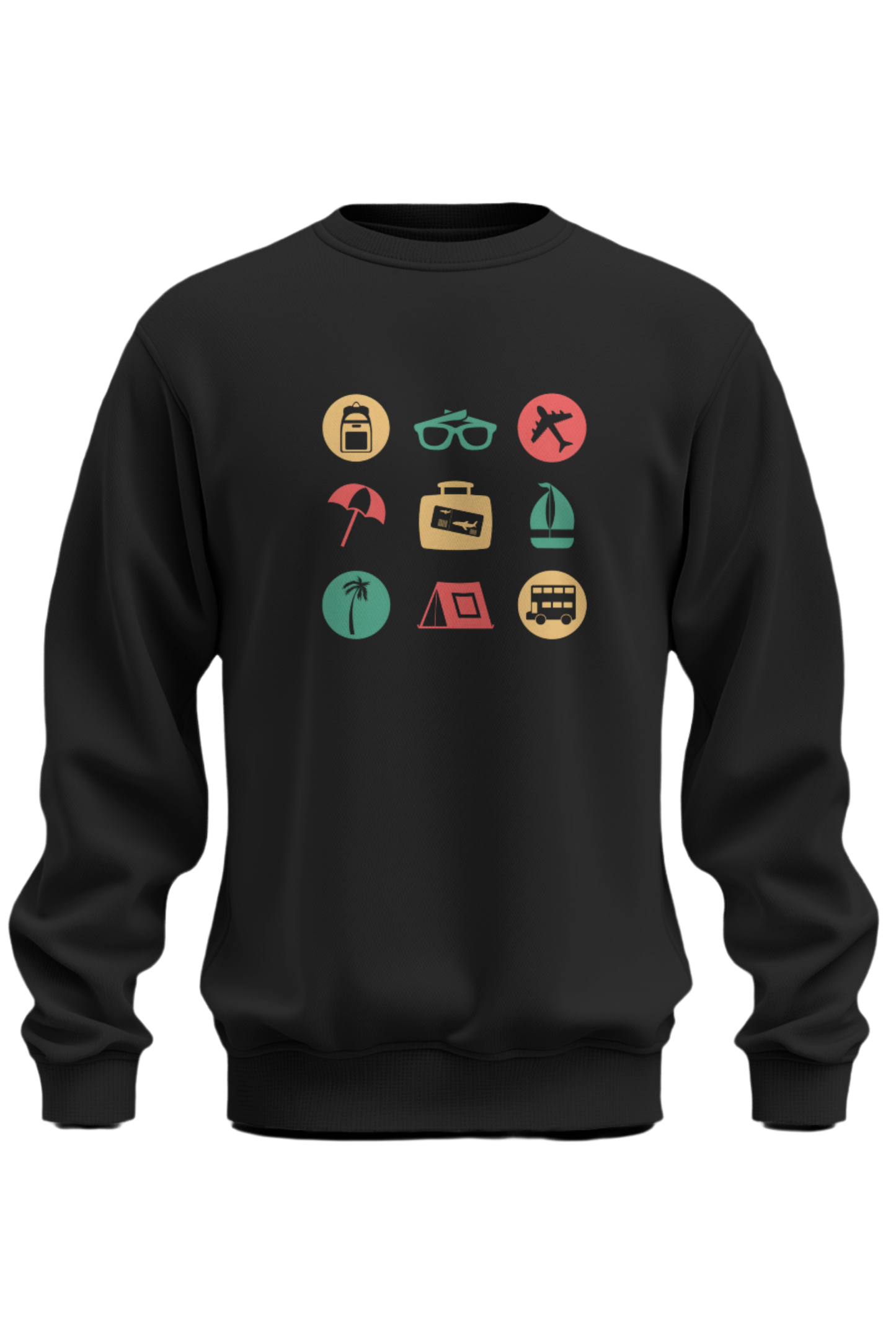 Travel Icons Sweatshirt - The Khoj Store