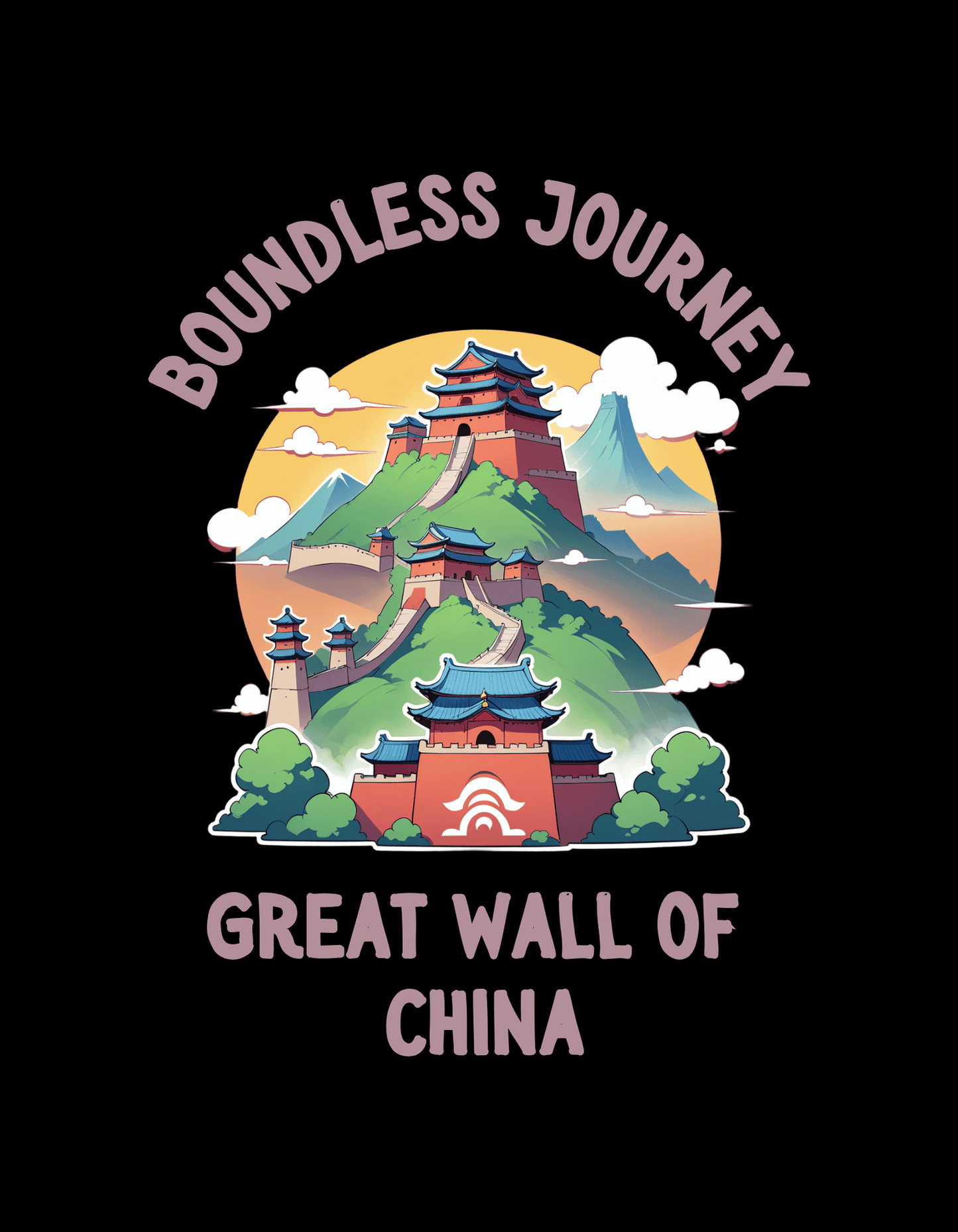 Boundless Journey: Great Wall of China T-Shirt - The Khoj Store