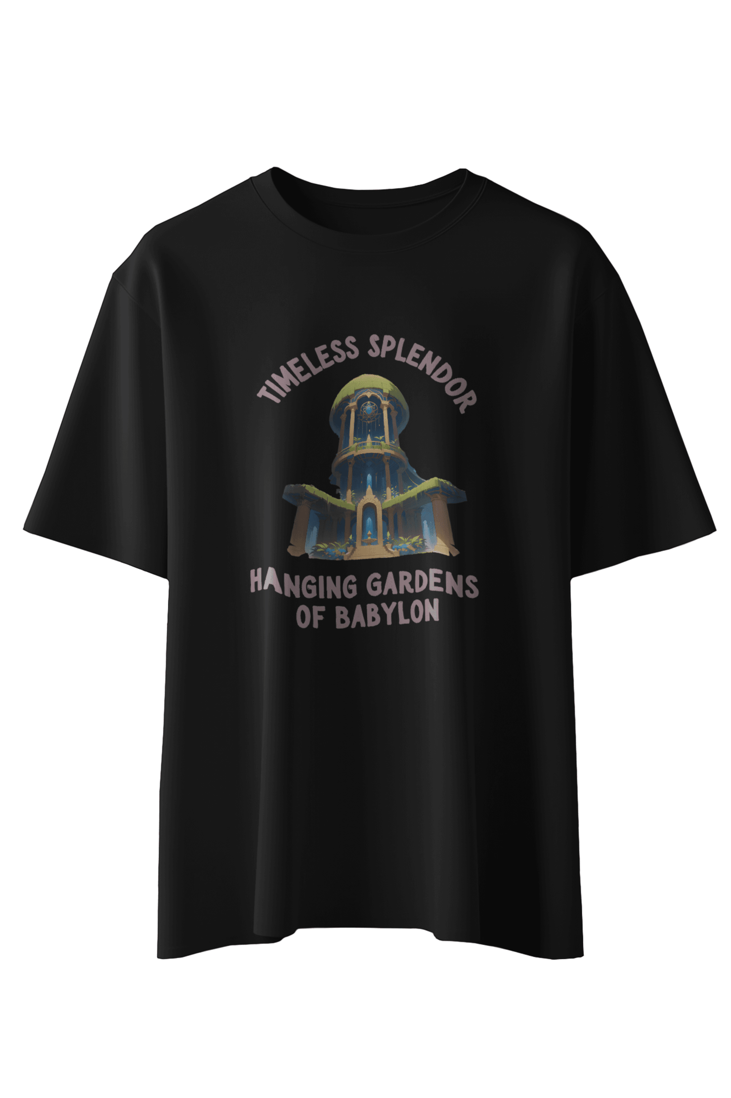 Timeless Splendor: Hanging Gardens of Babylon T-Shirt - The Khoj Store
