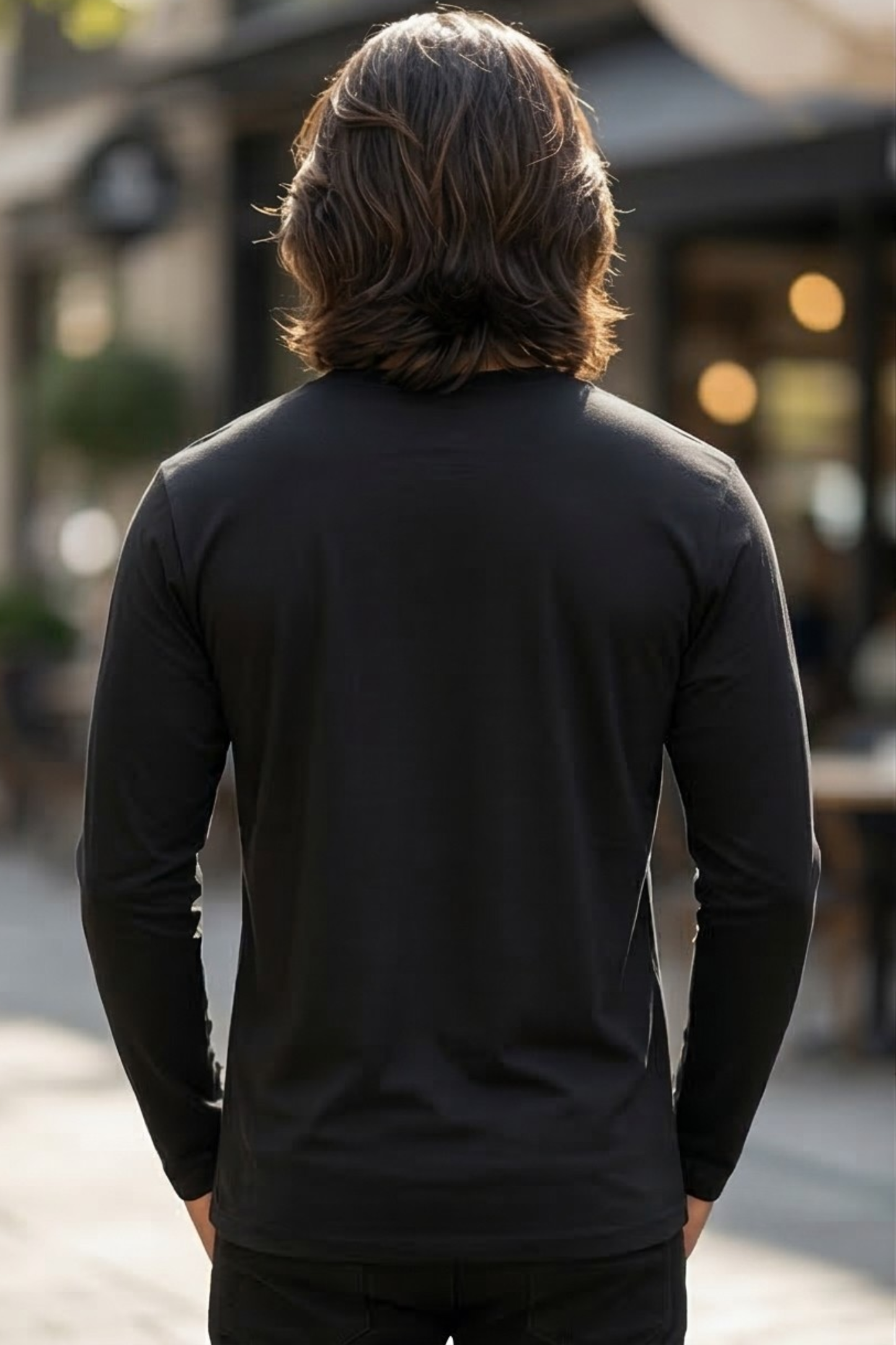 Men's Black Full Sleeve T-Shirt