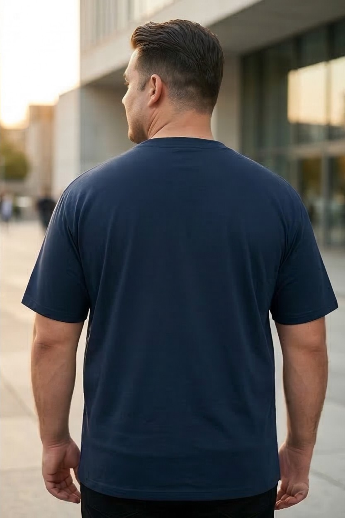 Midnight Tide Navy Blue Plus Size T-Shirt
