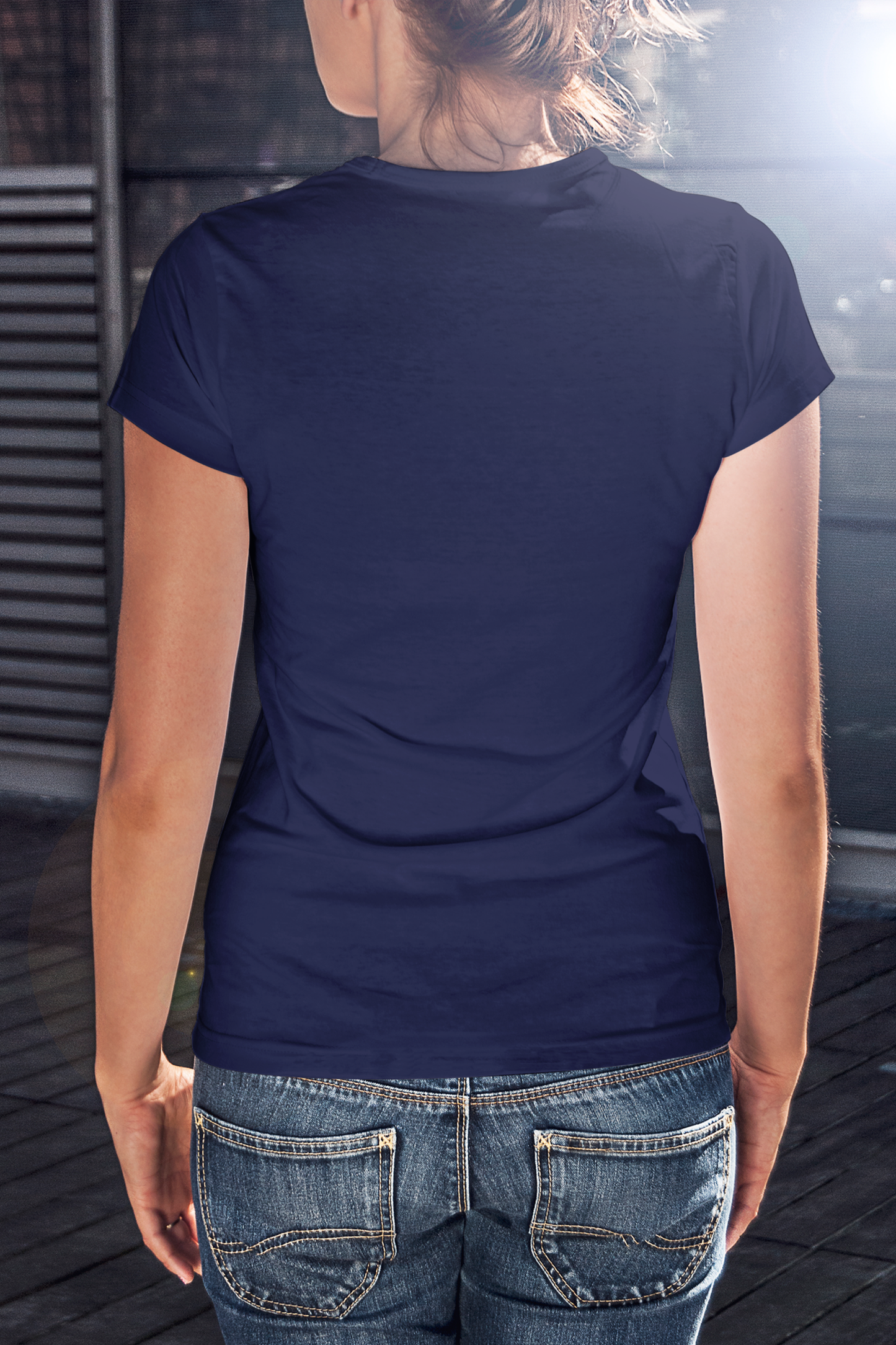 Midnight Tide Navy Blue Women's T-Shirt