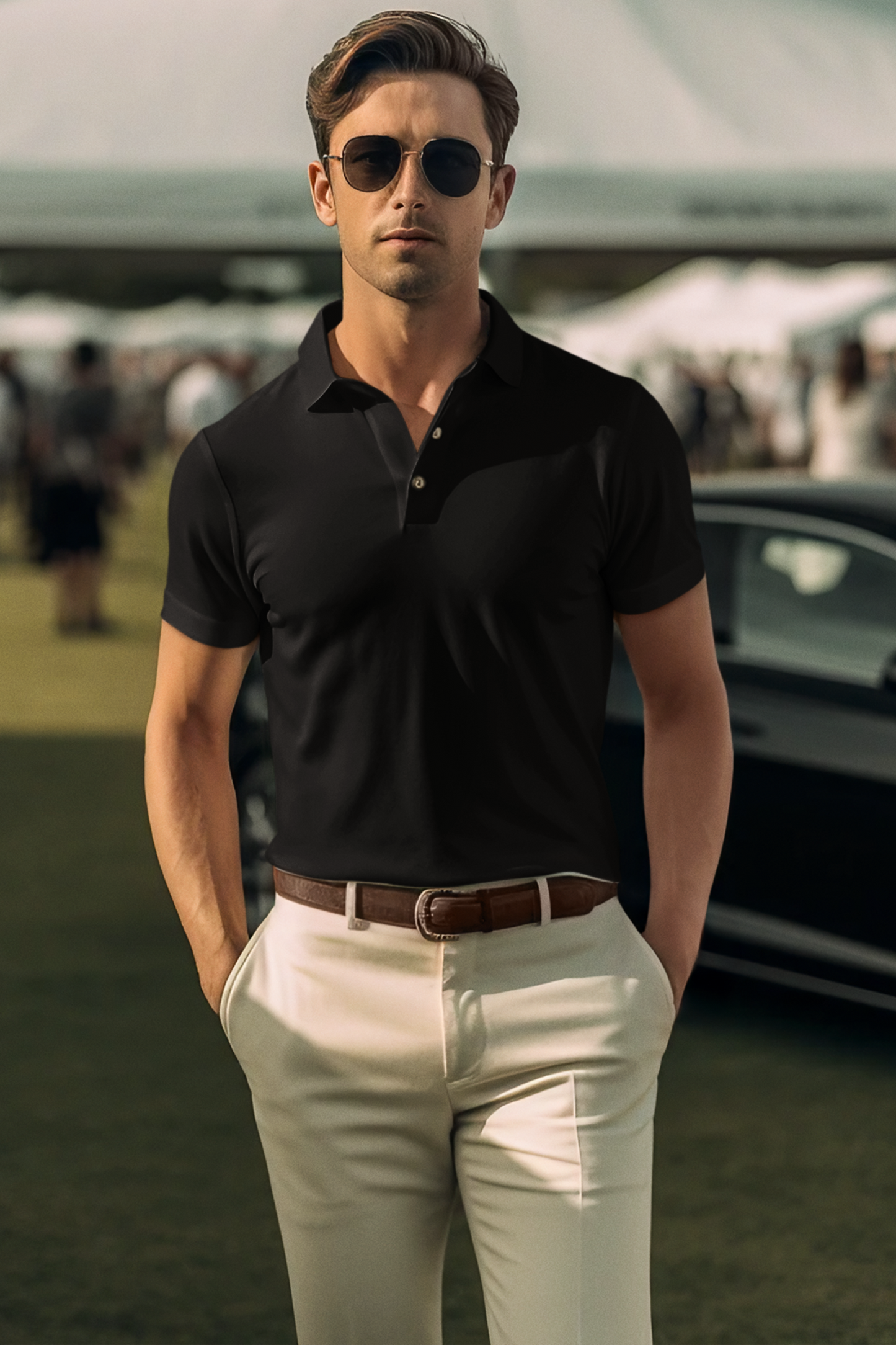 Onyx Black Polo - The Khoj Store