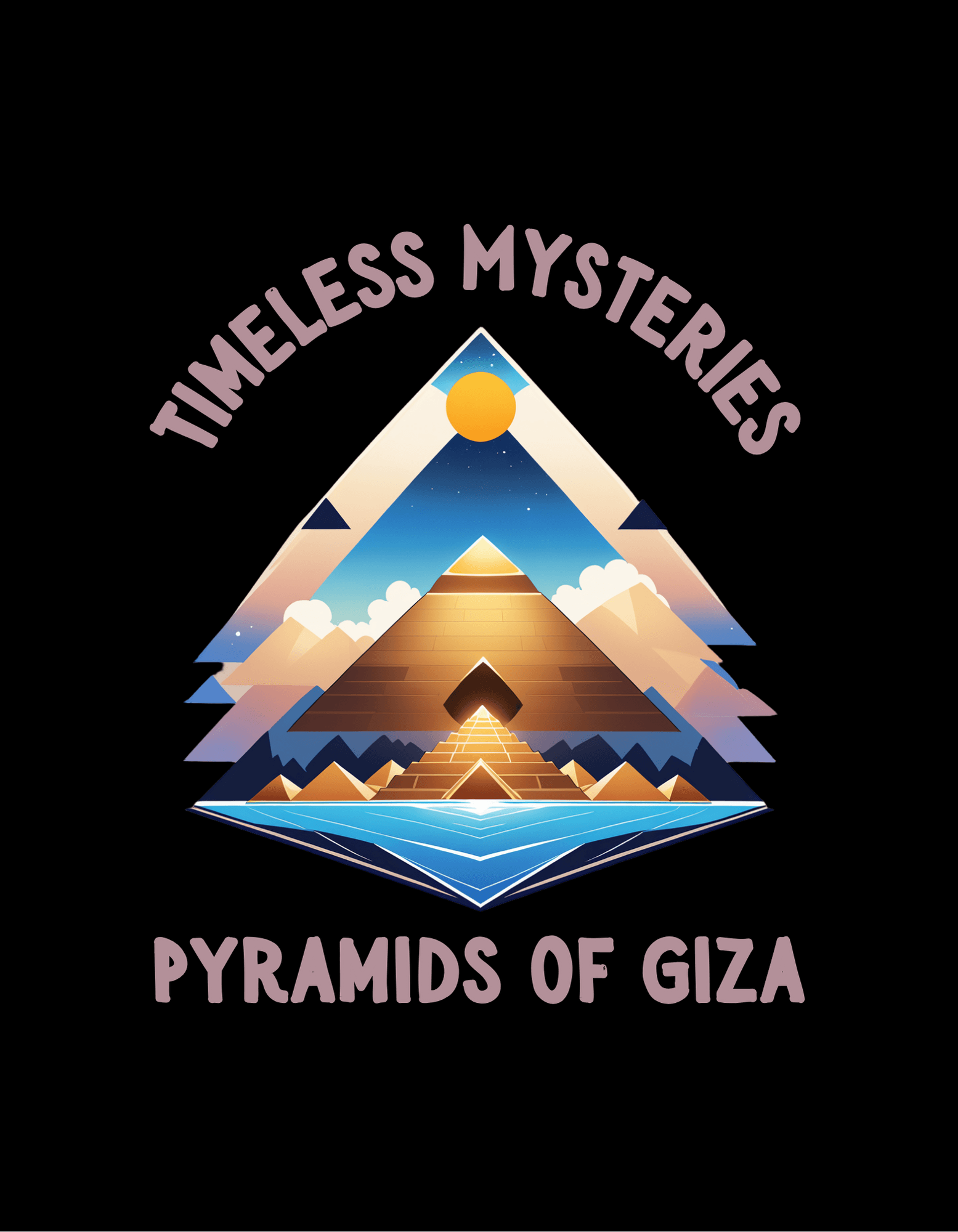 Timeless Mysteries: Pyramids of Giza T-Shirt - The Khoj Store