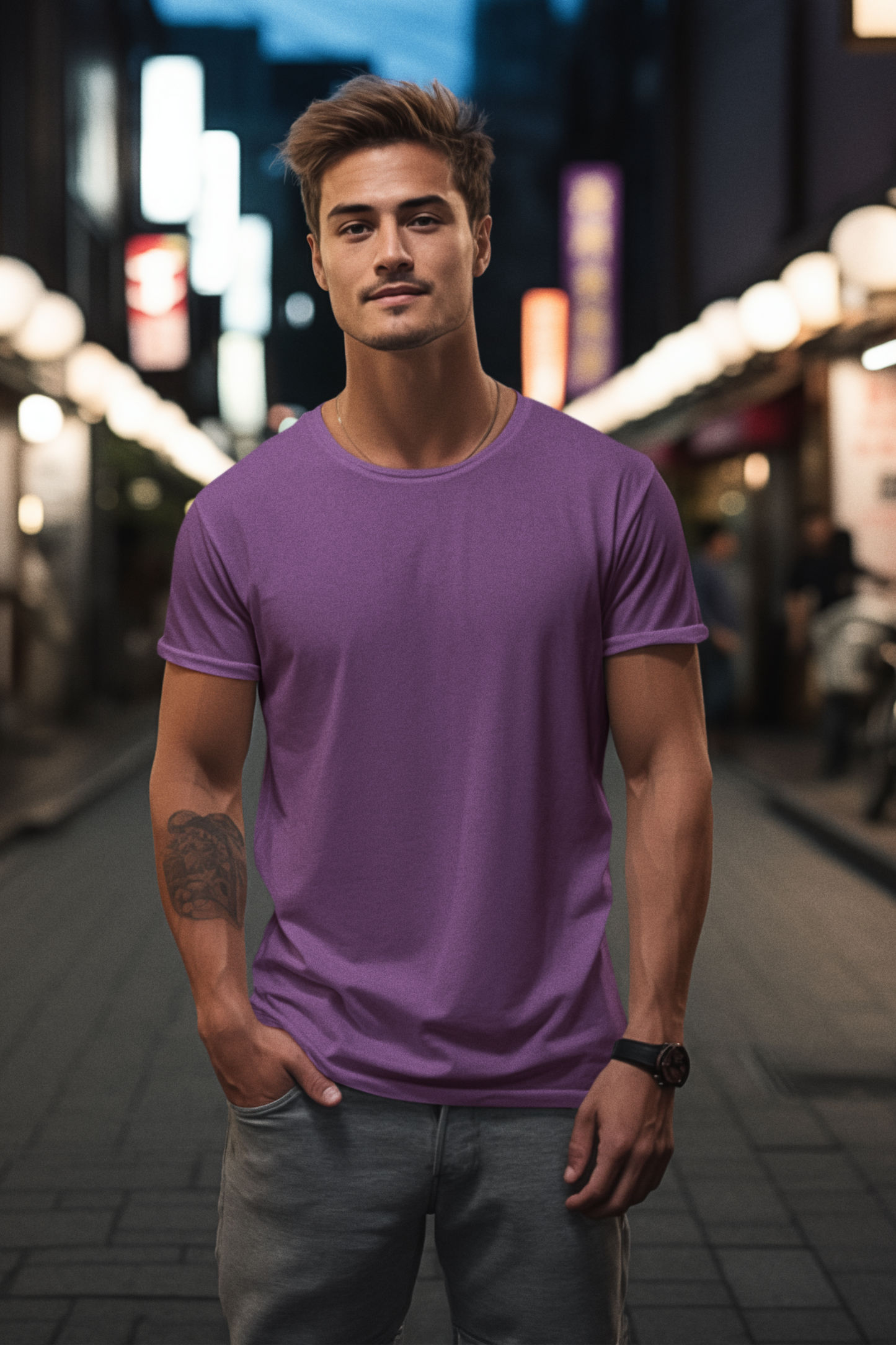 Royal Aura Purple T-Shirt - The Khoj Store
