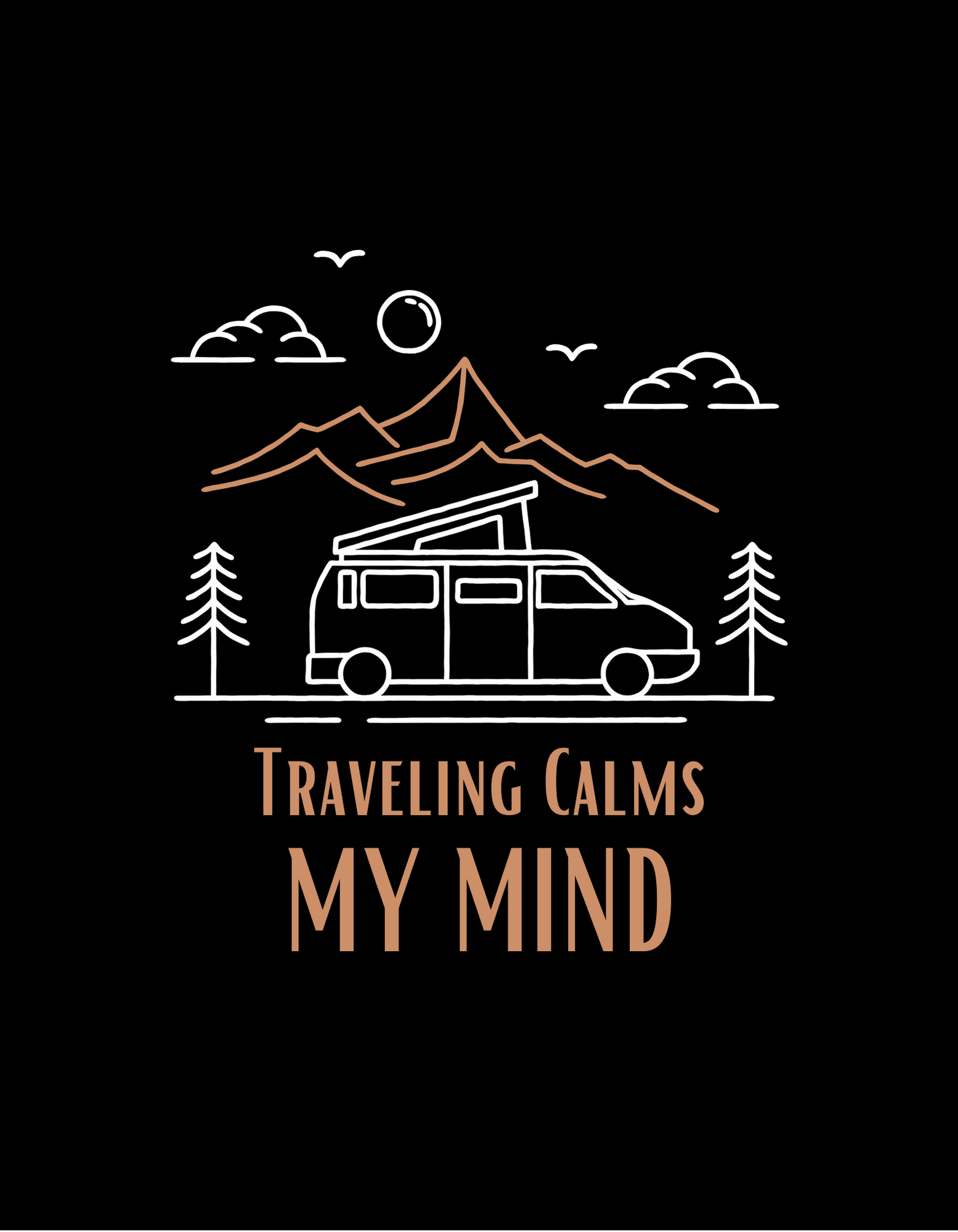 Traveling Calms My Mind T-Shirt - The Khoj Store