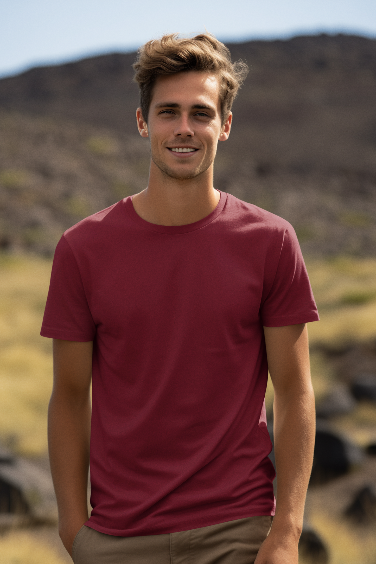 Wildwood Maroon T-Shirt - The Khoj Store