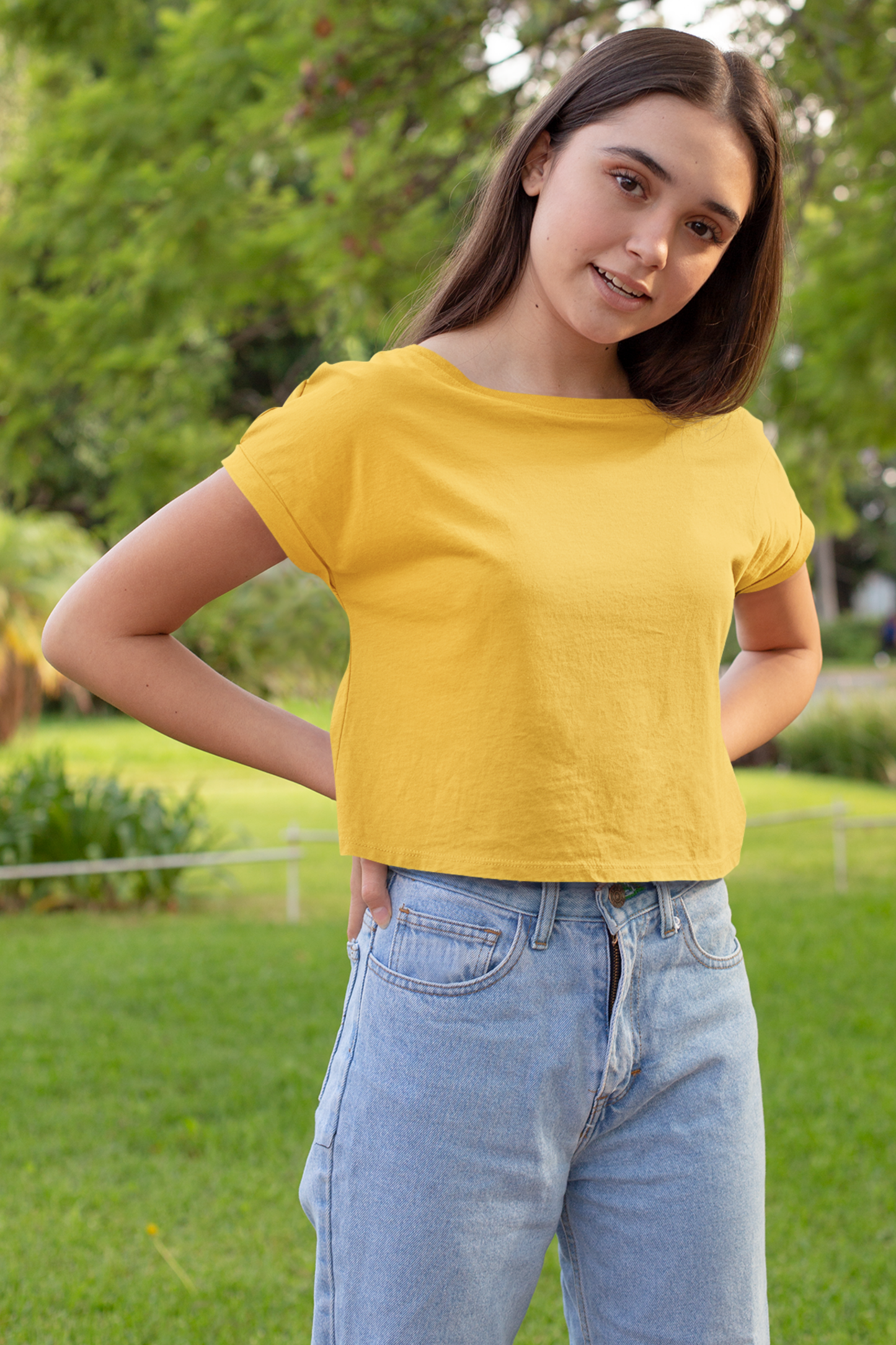 Sunrise Golden Yellow Crop Top