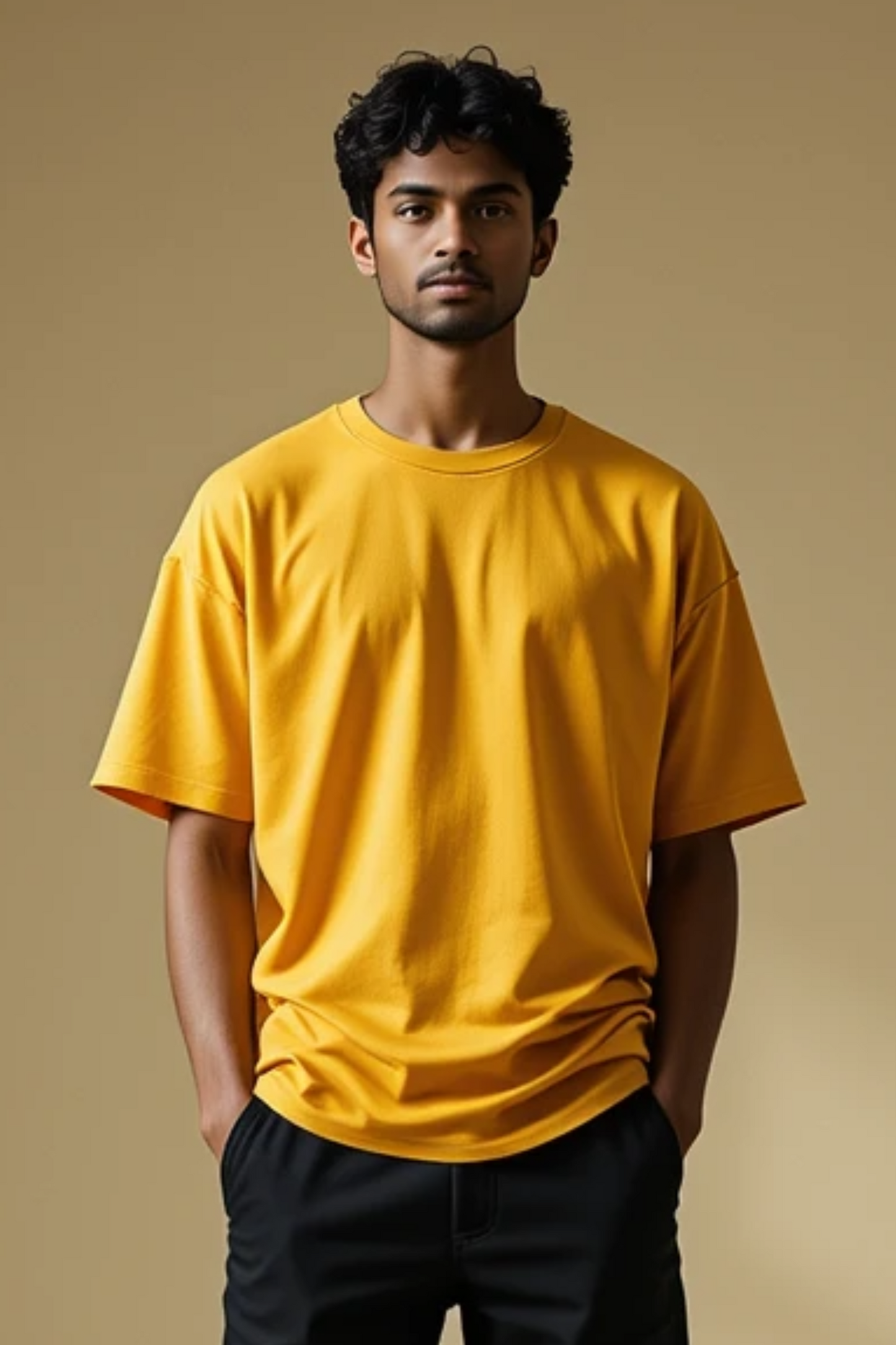 Sunlit Glory Golden Yellow Oversized T-Shirt