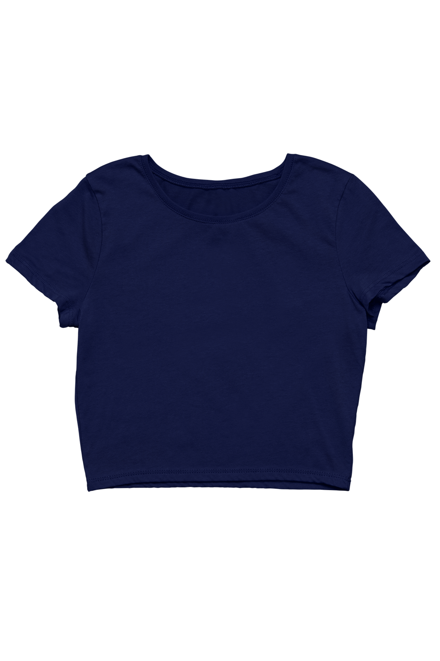 Seashell Navy Blue Crop Top