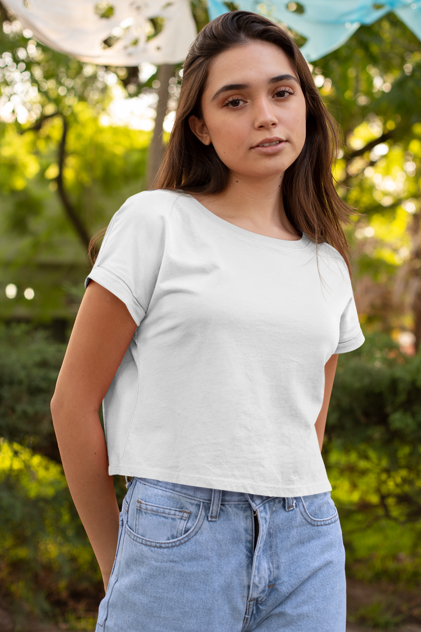 Cloud White Crop Top