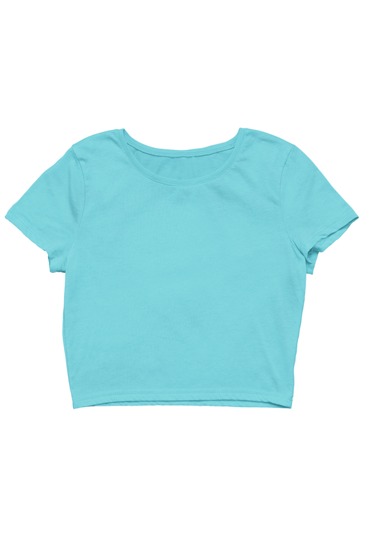 Azure Sky Blue Crop Top
