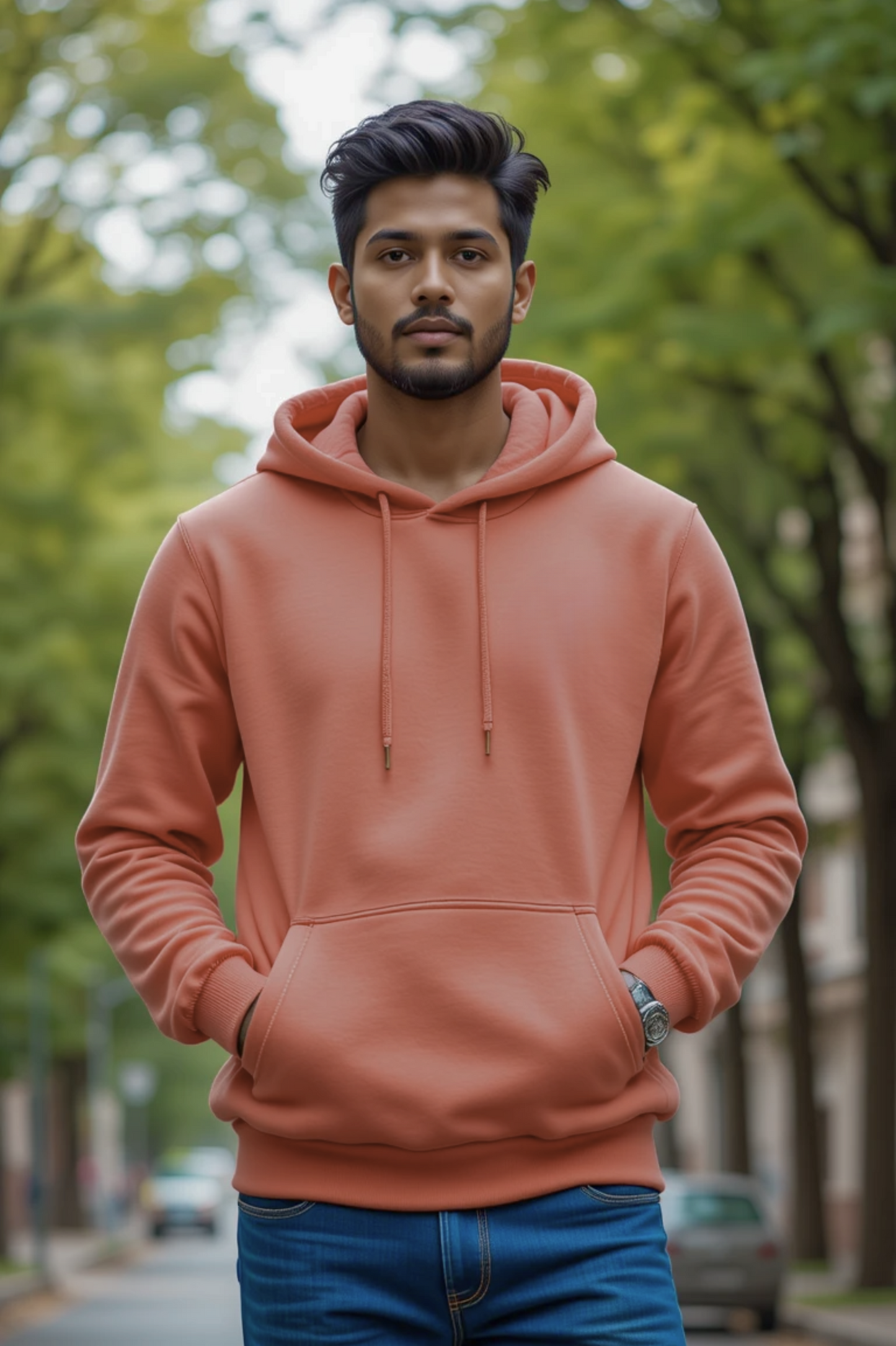 Tide Bloom Coral Hoodie