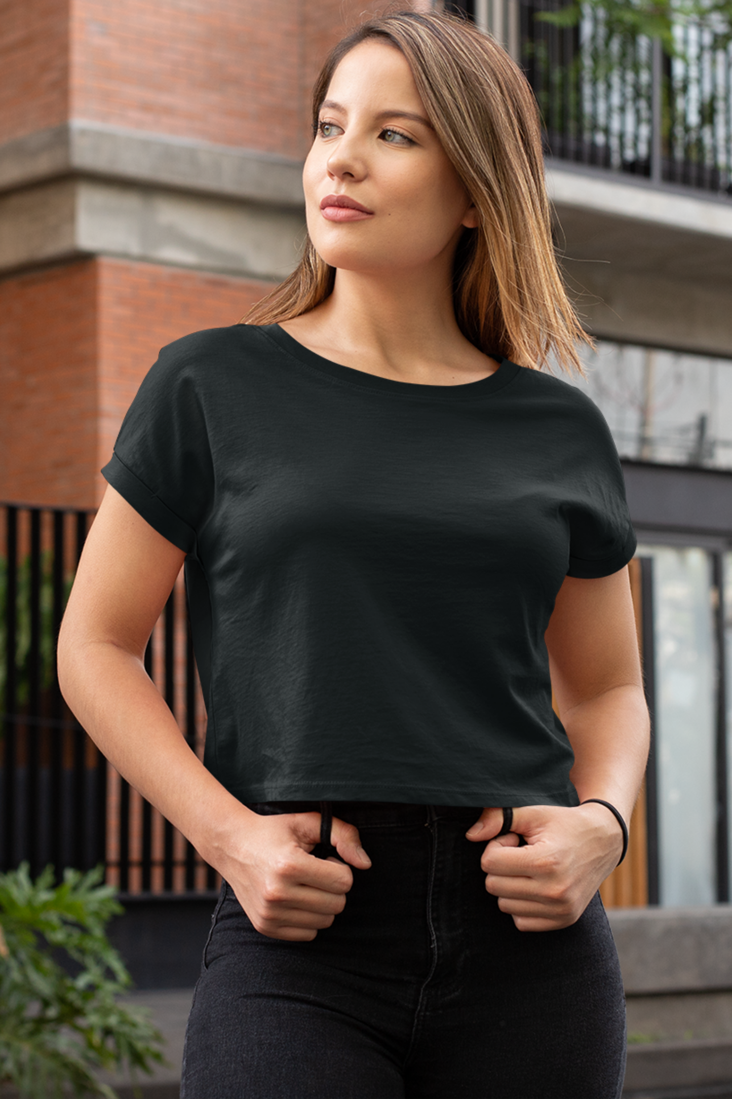 Shadow Black Crop Top