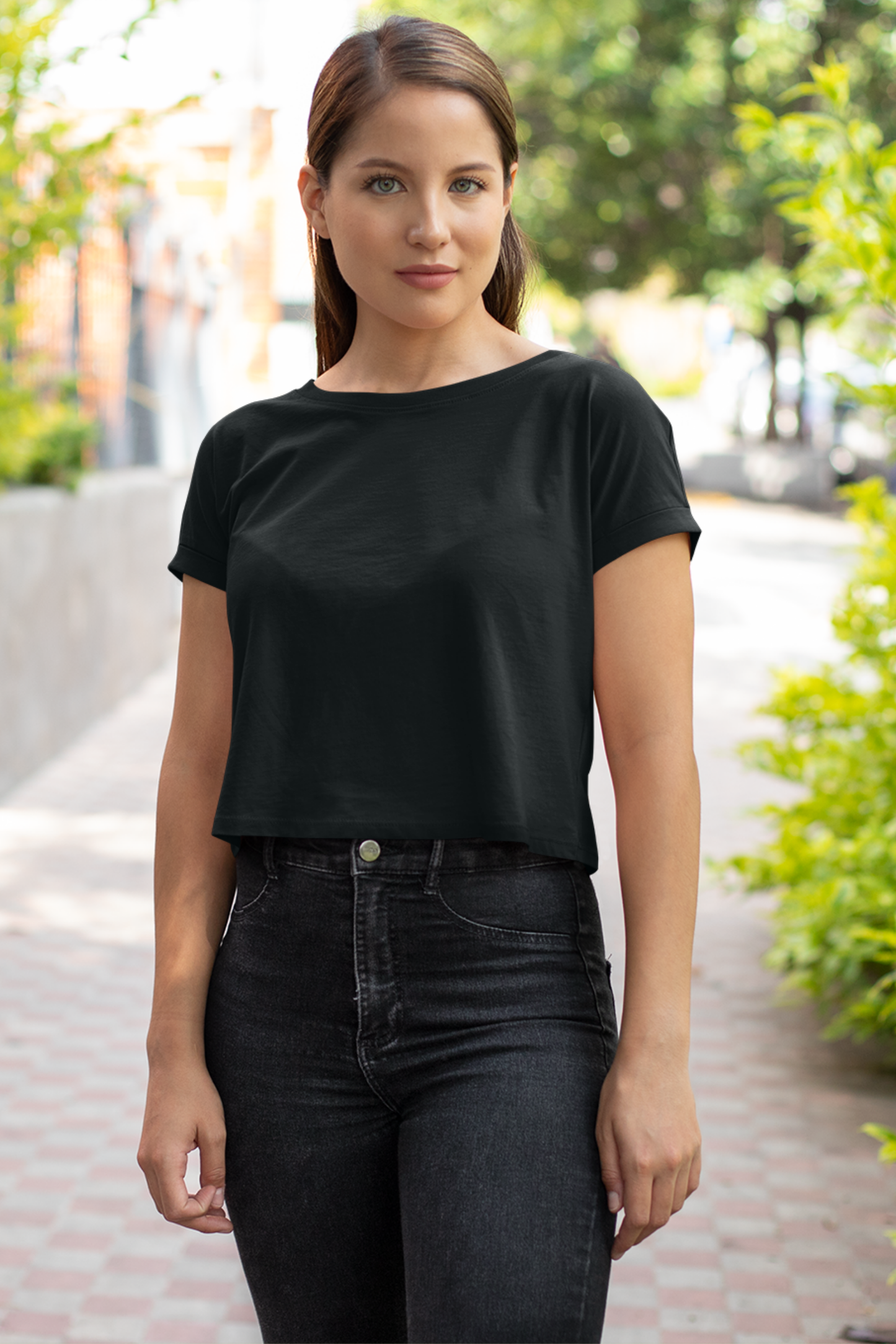 Shadow Black Crop Top