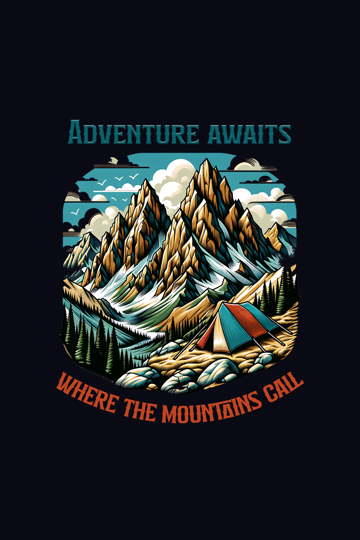 Adventure Awaits - Mountains Call T-Shirt