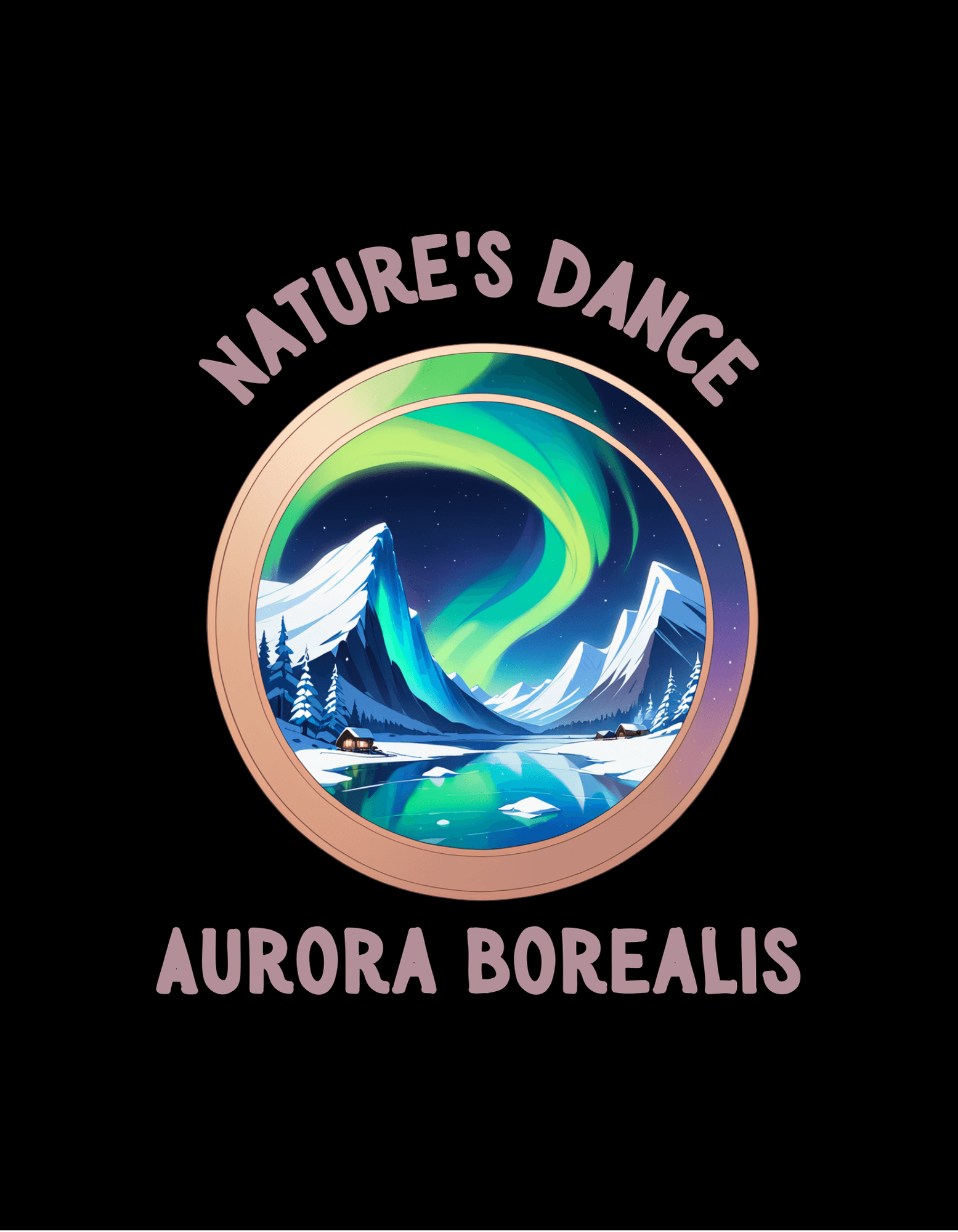 Nature's Dance: Aurora Borealis T-Shirt - The Khoj Store