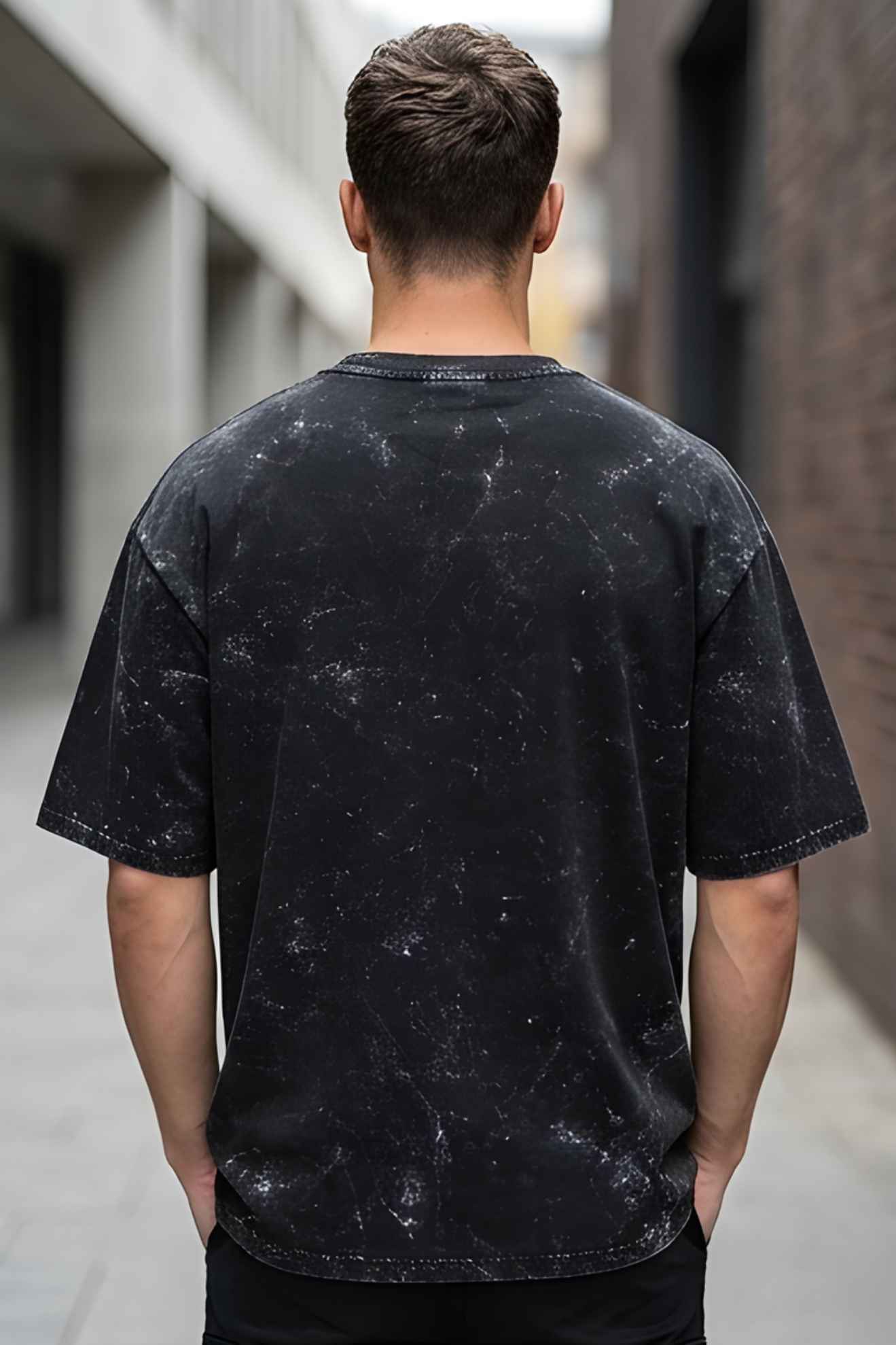 Black Acid Wash Tee