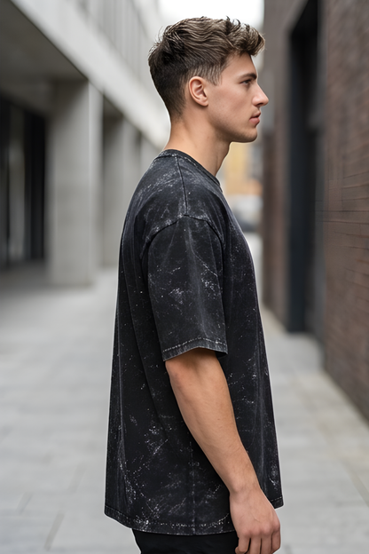 Black Acid Wash Tee