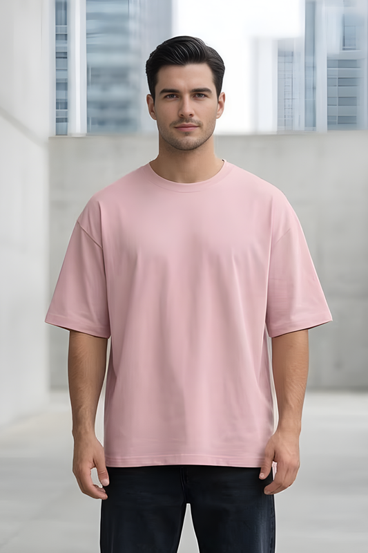 Blush Breeze Baby Pink Oversized T-Shirt