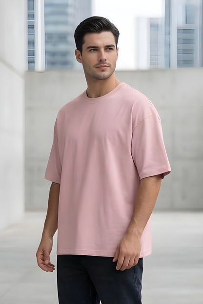 Blush Breeze Baby Pink Oversized T-Shirt