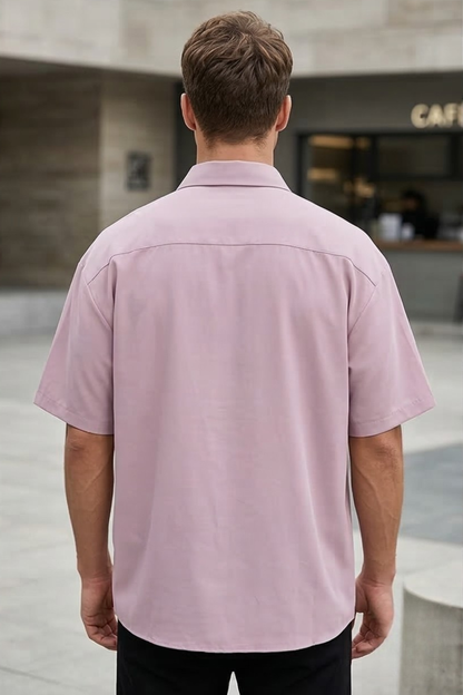 Blush Horizon Light Baby Pink Oversized Shirt