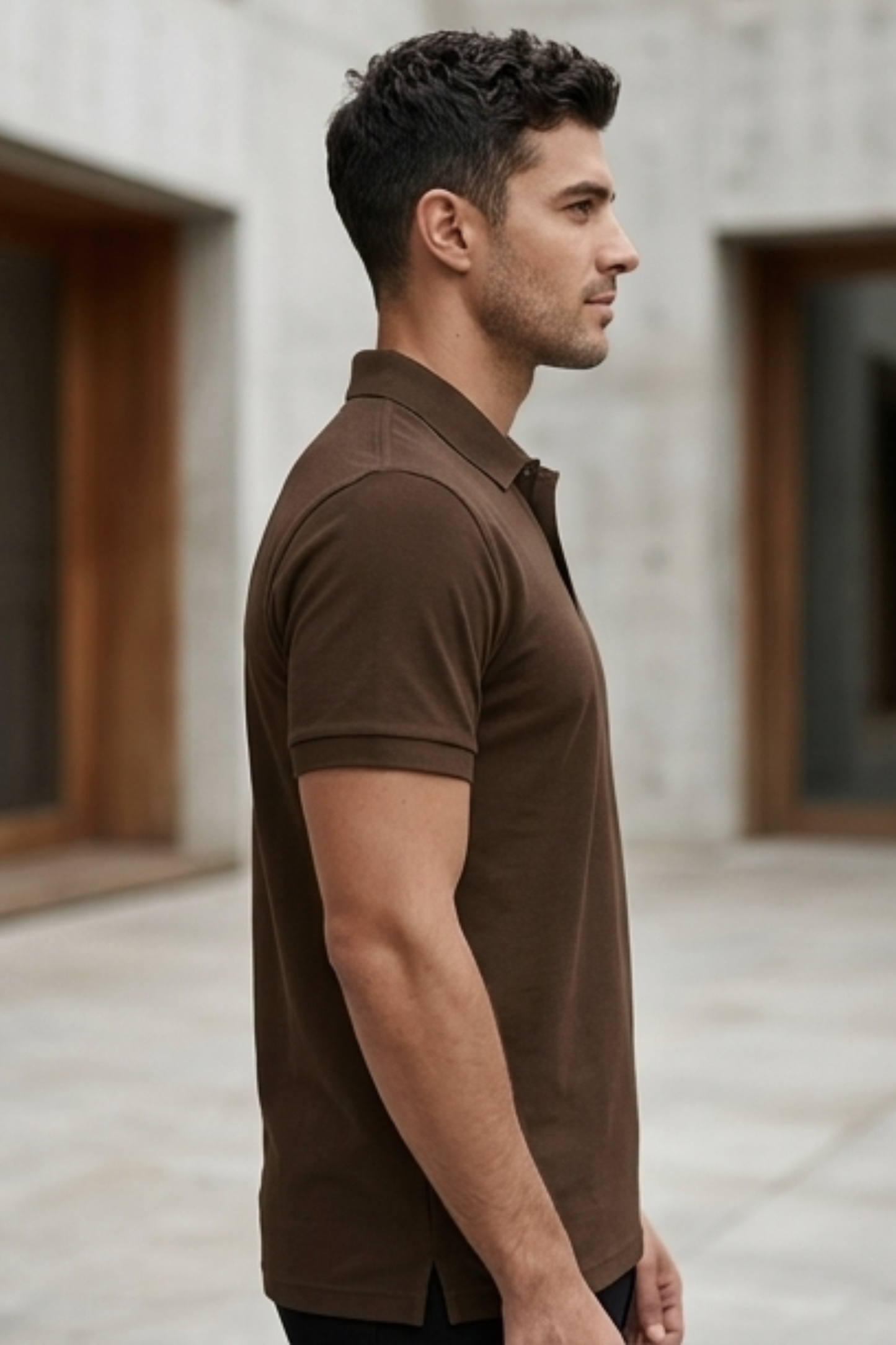 Brewed Reserve Coffee Brown Polo