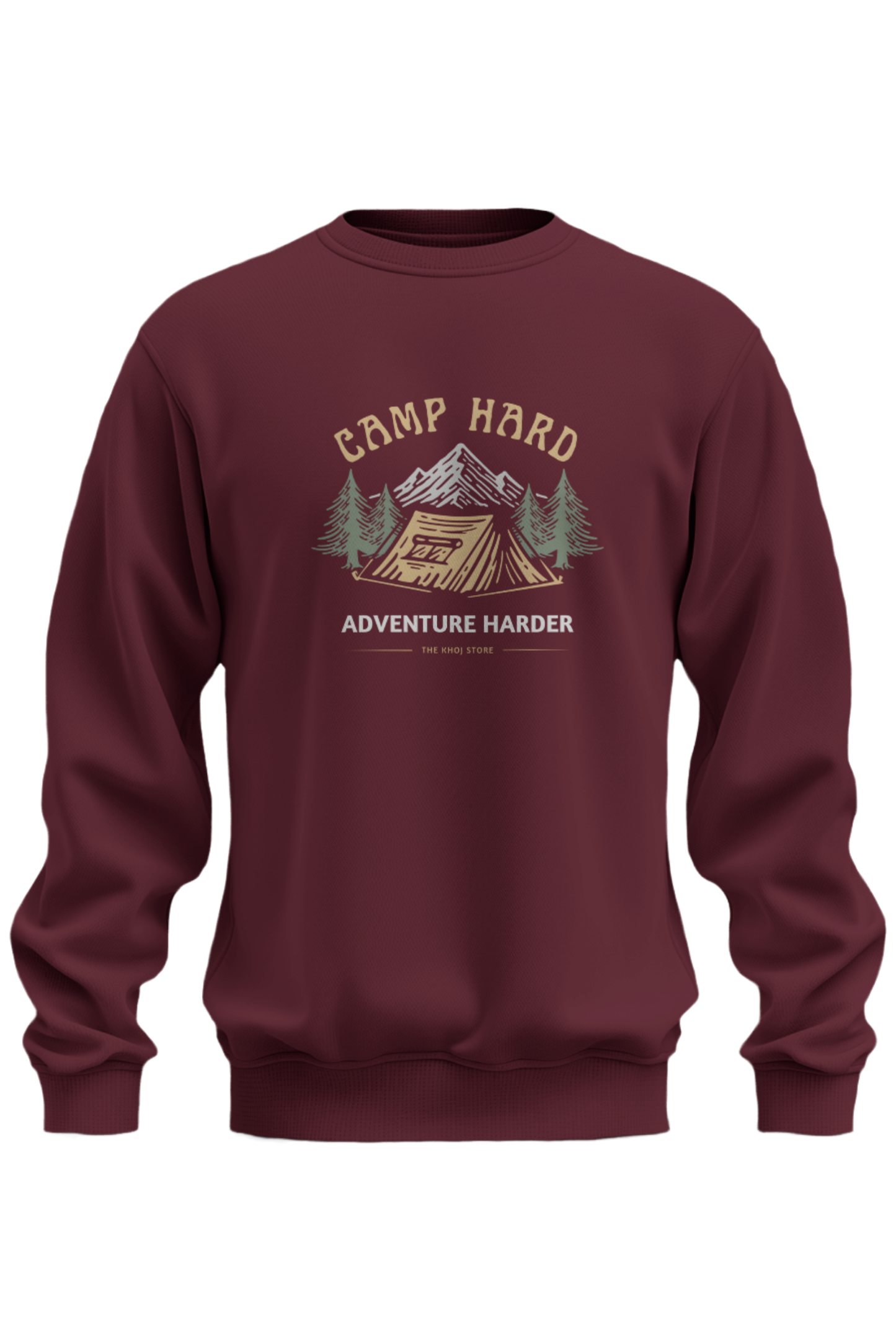 Camp Hard Adventure Harder Sweatshirt - The Khoj Store