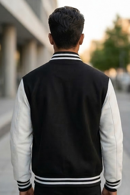 Classic Black Varsity Jacket
