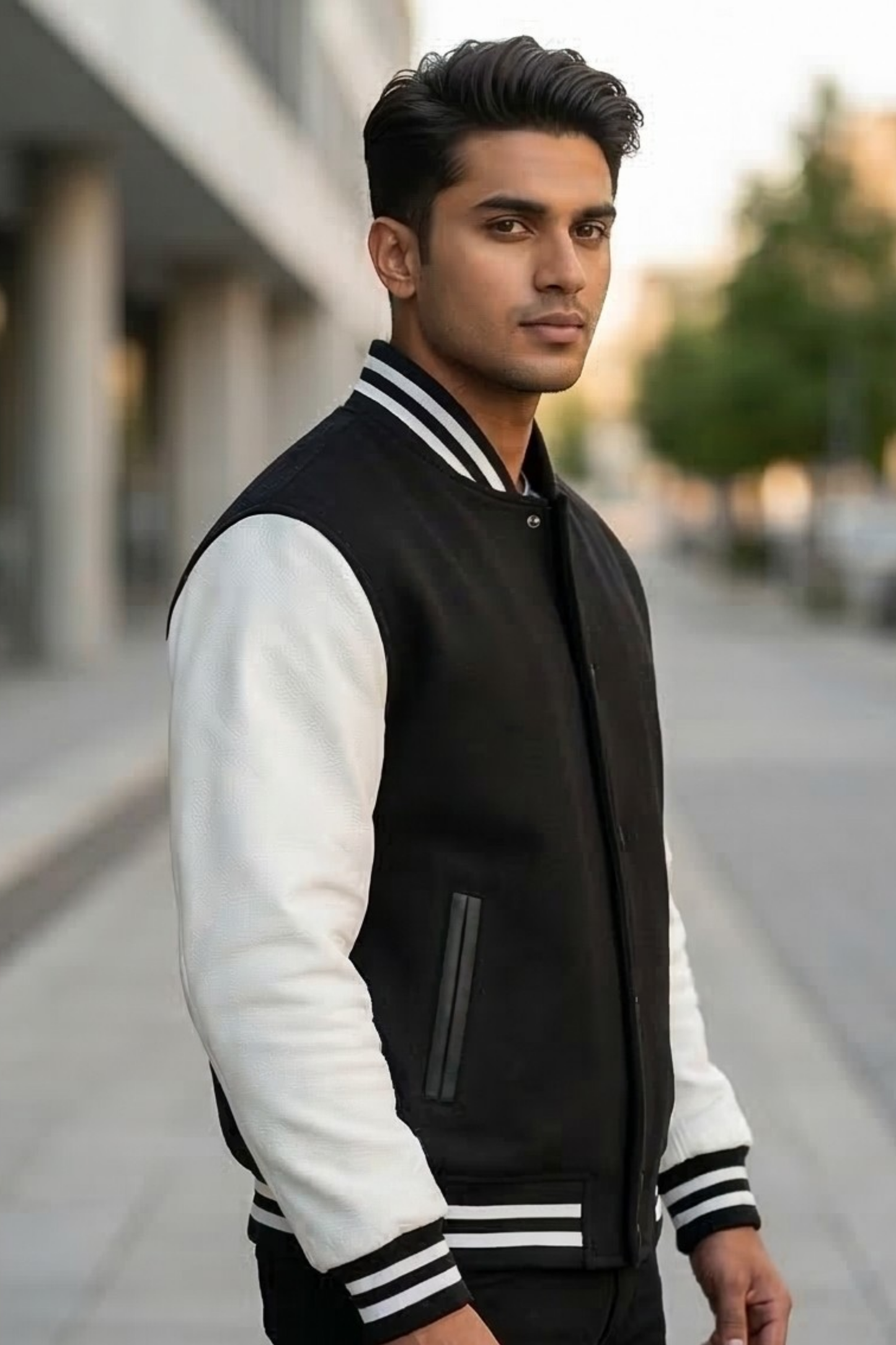 Classic Black Varsity Jacket
