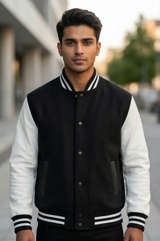 Classic Black Varsity Jacket