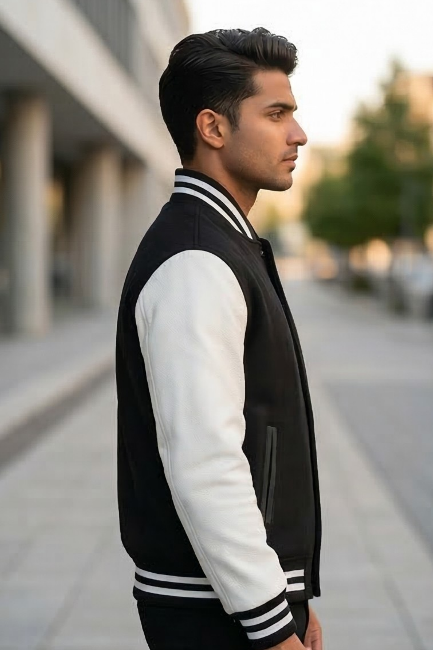 Classic Black Varsity Jacket