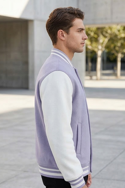 Classic Lavender Varsity Jacket
