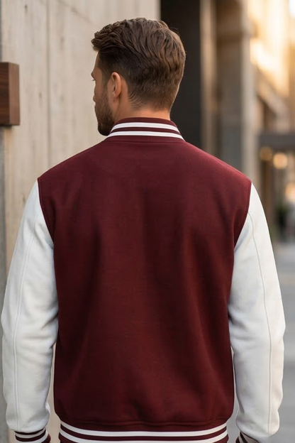 Classic Maroon Varsity Jacket