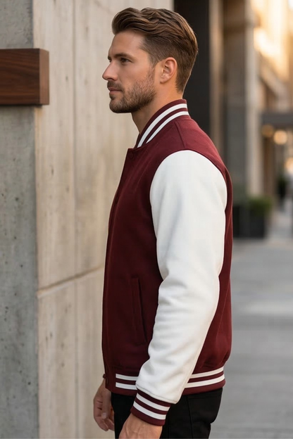 Classic Maroon Varsity Jacket