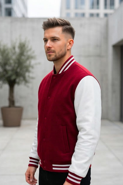 Classic Red Varsity Jacket